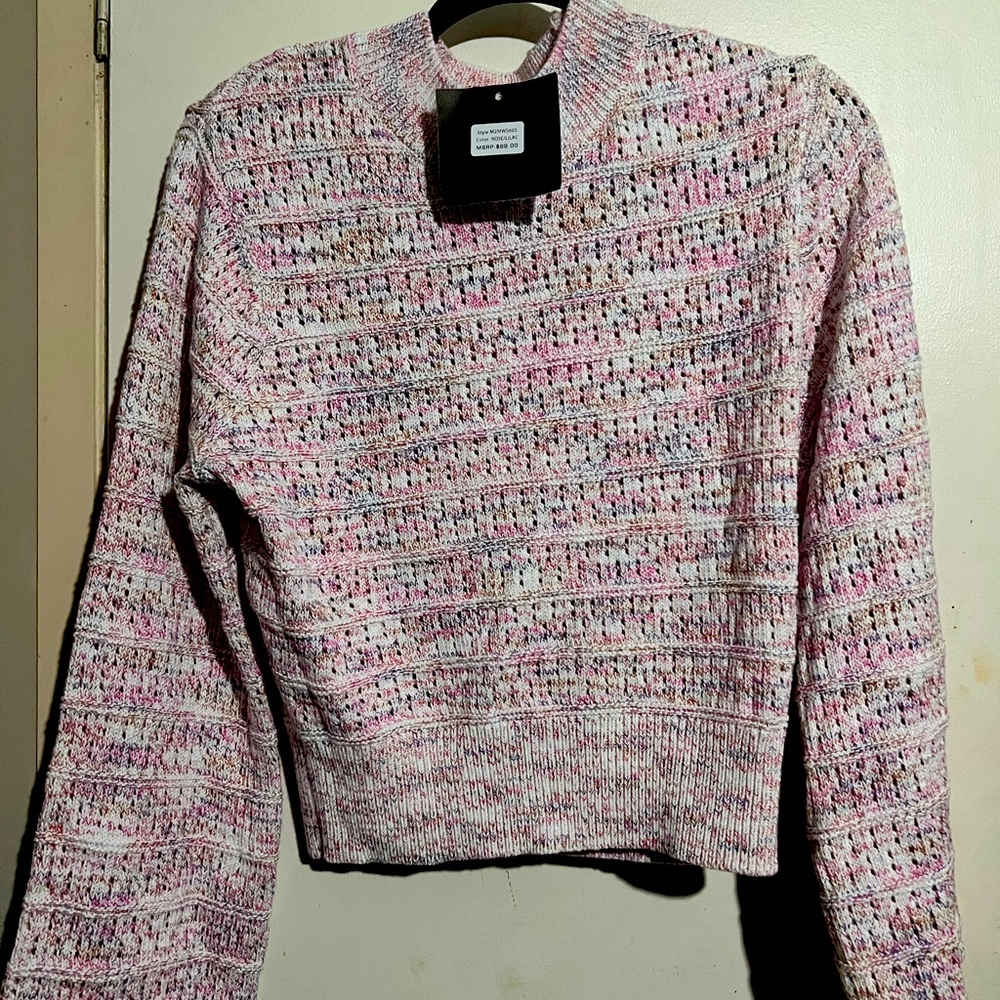 MARC NEW YORK Rose/Lilac Pink Long Sleeve Crew Neck Sweater NWT, Size: Large